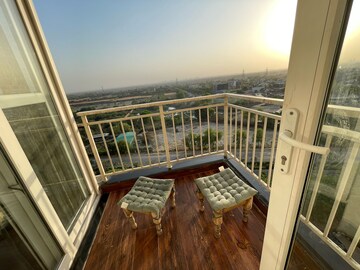 Balcony in 3 BHK Apartment at Jaypee Pavilion Heights IV, Sector 128 – for Rent