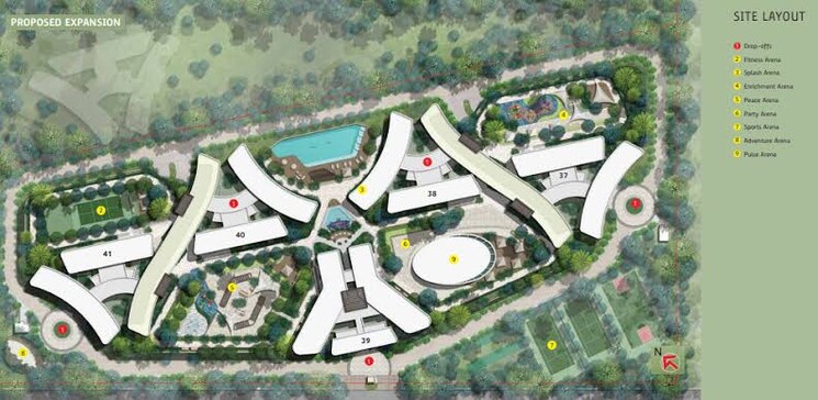 Master Plan, magarpatta-jasminium 2 Bedroom 1250 Sq.Ft. Apartment In Hadapsar Pune 8906003