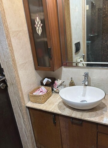 Bathroom in 2 BHK Apartment at Samudra Gaurav, Worli – for Rent