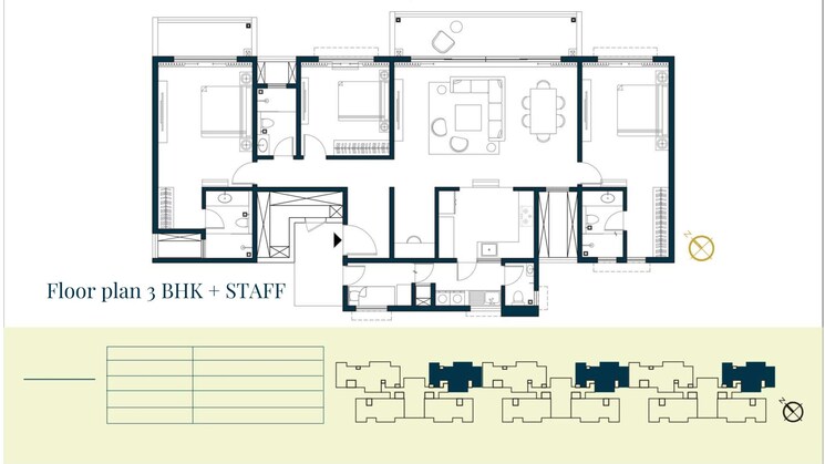 Floor Plan, godrej-tiara 3 Bedroom 2110 Sq.Ft. Apartment In Yeshwanthpur Bangalore 8906399