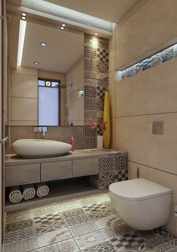 Living Room in 3 BHK Builder Floor at Shapoorji Pallonji Sarova, Kandivali East – for Sale