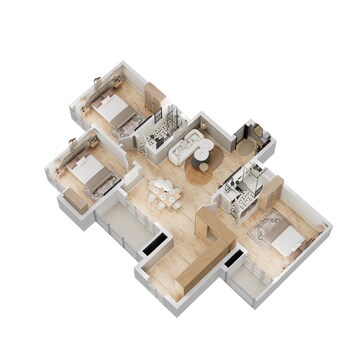 Floor Plan in 3 BHK Apartment at Provident Ecopolitan, Marenahalli – for Sale