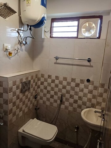 Bathroom in 2 BHK Builder Floor at Sushant Lok I – for Rent