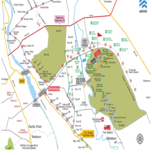  Shop – Map Location View at Ashrai Golden Grande, Tech Zone 4 Greater Noida - for Sale