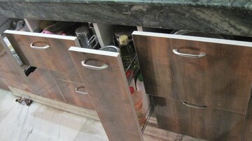 Kitchen in 2 BHK Apartment at Alaknanda Apartment Block F, Surya Nagar – for Sale