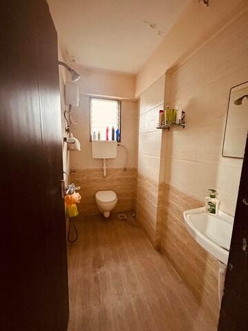Bathroom in 1 BHK Apartment at Agarwal Vrindavan Gardens, Nalasopara East – for Rent