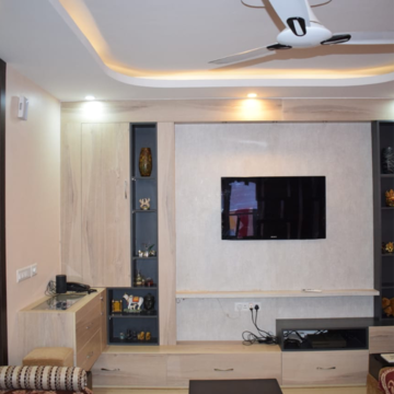 Living Room in 3 BHK Apartment at Vajram Elina, Thanisandra Main Road – for Rent