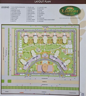 Master Plan in 3 BHK Apartment at ATS Green Village, Sector 93a – for Rent