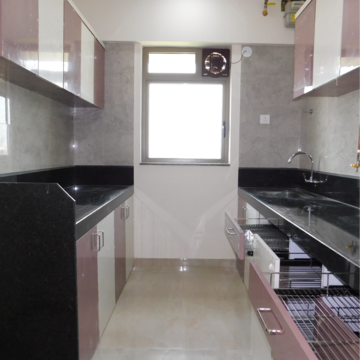 Kitchen in 3 BHK Apartment at Sheth Irene, Ekta Nagar – for Rent