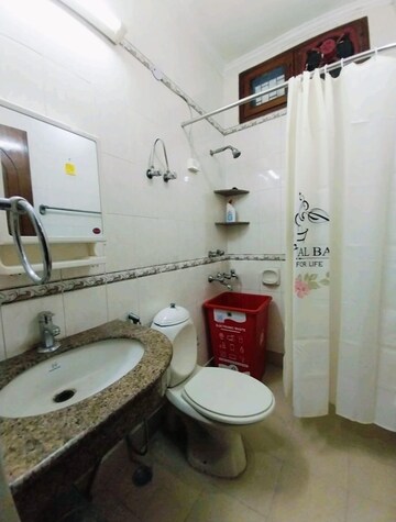 Bathroom in 2 BHK Apartment at Vasant Kunj – for Rent