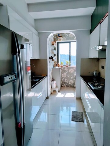 Kitchen in 3 BHK Apartment at Shapoorji Pallonji Vicinia, Powai – for Rent
