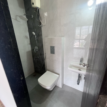 Bathroom in 1 BHK Apartment at The Baya Junction, Barrister Nath Pai Nagar – for Rent
