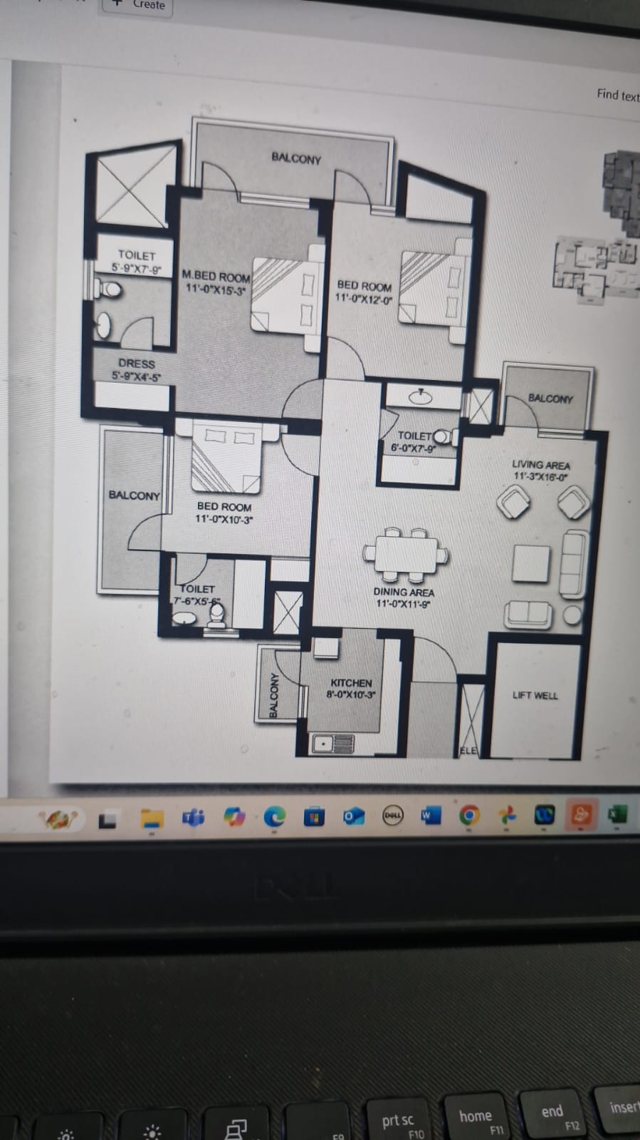 3 BHK Apartment For Rent in Anant Raj Maceo