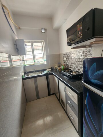 Kitchen in 3 BHK Apartment at Rajarhat Residency, Rajarhat – for Rent