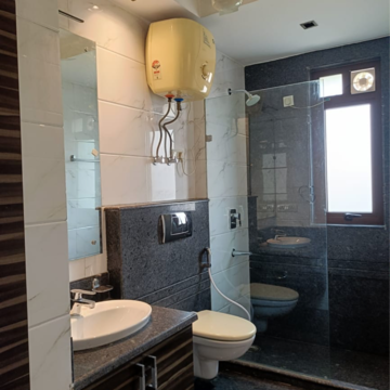 Bathroom in 4 BHK Builder Floor at Pragya Kunj  Apartments, Kailash Colony – for Rent