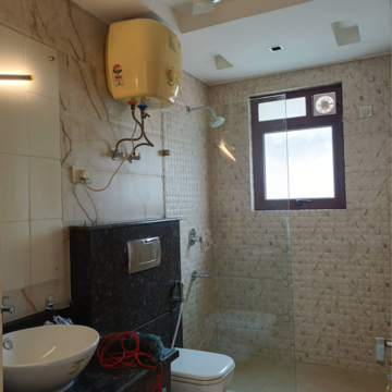 Bathroom in 4 BHK Builder Floor at Pragya Kunj  Apartments, Kailash Colony – for Rent