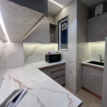 Kitchen in 1 BHK Builder Floor at Ansal Sushant Lok I, Sector 43 – for Rent