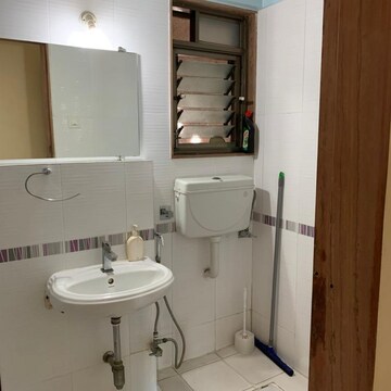 Bathroom in 2 BHK Apartment at Mahavir Universe Stellar CHS, Kukreja – for Rent