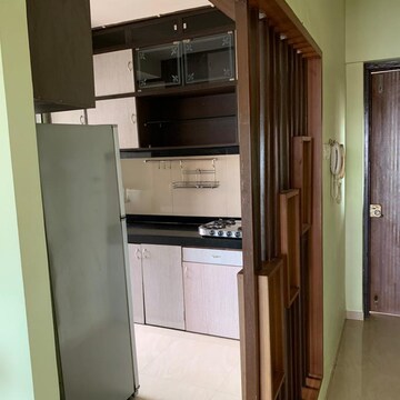 Kitchen in 2 BHK Apartment at Mahavir Universe Stellar CHS, Kukreja – for Rent