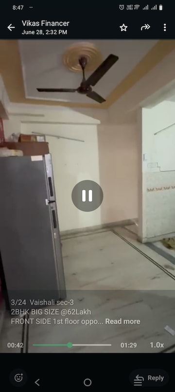 Kitchen in 2 BHK Builder Floor at Vaishali Sector 3 – for Sale