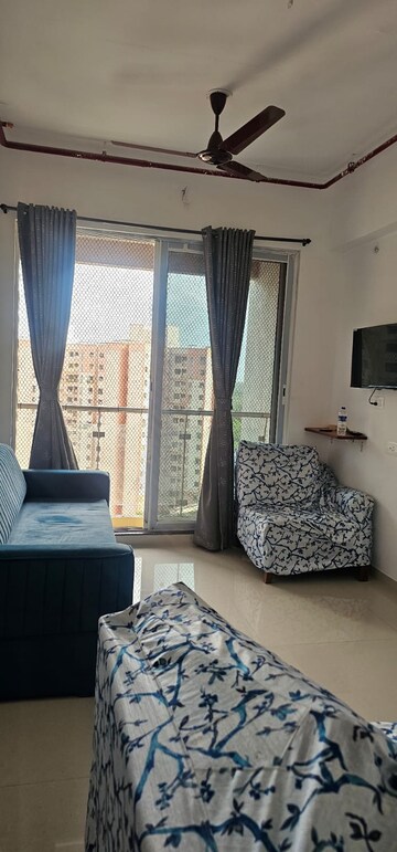 Living Room in 1 BHK Apartment at Bhairaav Goldcrest Residency, Ghansoli – for Rent