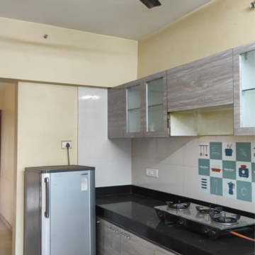 Kitchen in 2 BHK Apartment at Cosmos Habitat, Yashaswi Nagar – for Rent