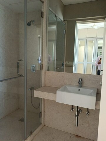 Bathroom in 3 BHK Apartment at Worli Sea Face – for Rent