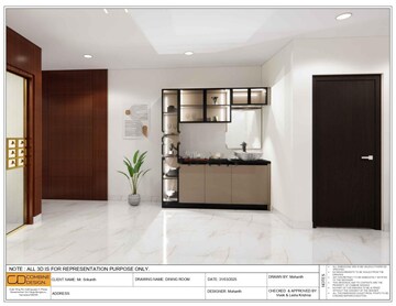 Living Room in 3 BHK Apartment at DSR The Classe, Narsingi – for Rent