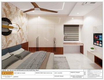 Bedroom in 3 BHK Apartment at DSR The Classe, Narsingi – for Rent