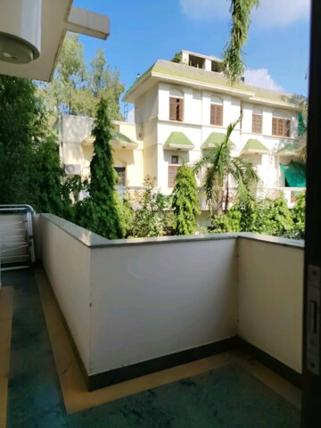 Balcony in 4 BHK Builder Floor at Ansal Sushant Apartments, Sushant Lok I – for Rent