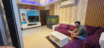 Living Room in 3 BHK Apartment at Uninav Heights Phase I, Raj Nagar Extension – for Rent