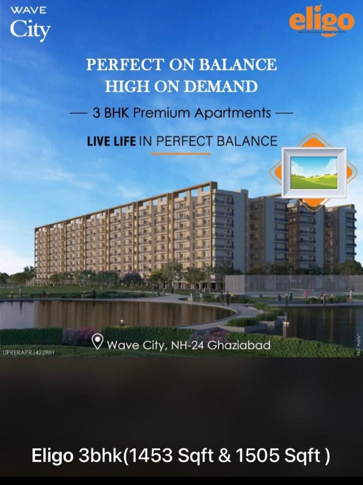 Exterior View, wave-city 3 Bedroom 1505 Sq.Ft. Apartment In Wave City Ghaziabad 8896598