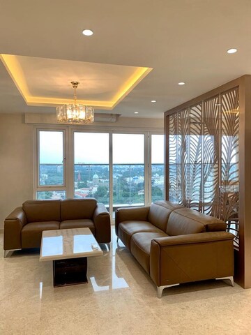 Living Room in 3 BHK Apartment at Prestige Deja Vu, Pulikeshi Nagar – for Rent