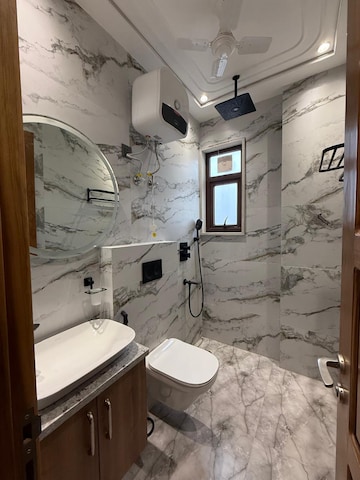 Bathroom in 4 BHK Builder Floor at Chittaranjan Park – for Rent
