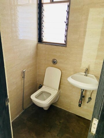 Bathroom in 1 BHK Apartment at Aakash Gagan Dream, Vasai East – for Rent