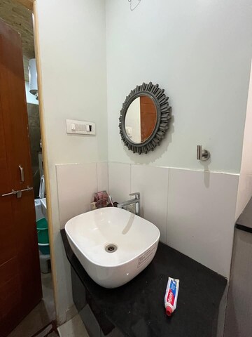 Bathroom in 1 BHK Apartment at Vrindavan Height, Nalasopara East – for Rent