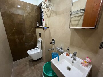 Bathroom in 1 BHK Apartment at Vrindavan Height, Nalasopara East – for Rent