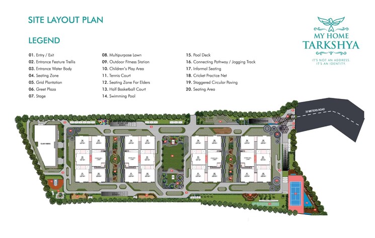 Master Plan, my-home-tarkshya 3 Bedroom 2235 Sq.Ft. Apartment In Kokapet Hyderabad 8911310