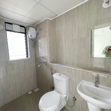 Bathroom in 1 BHK Apartment at Runwal Gardens Phase 2, Kalyan Shilphata Road – for Rent