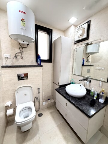 Bathroom in 3 BHK Builder Floor at Safdarjung Enclave – for Rent