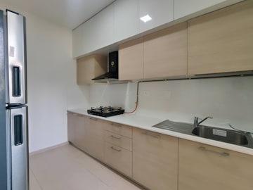 Kitchen in 3 BHK Apartment at Bhartiya Nikoo Homes Phase 2, Thanisandra Main Road – for Rent