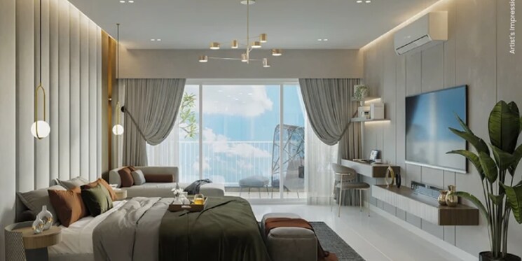 Master Bedroom, mahindra-ivylush 4 Bedroom 1600 Sq.Ft. Apartment In Kharadi Pune 8911766