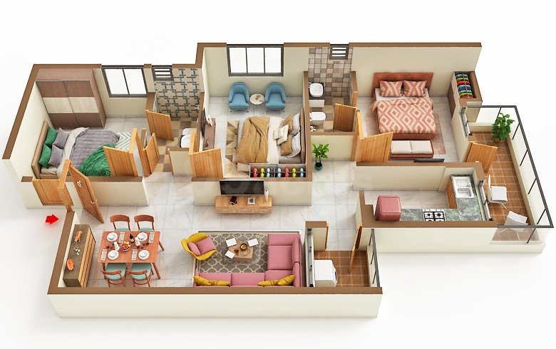 4 BHK 2251 Sq.Ft. Apartment in Sare Home