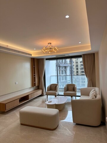 Living Room in 3 BHK Apartment at Rustomjee Parishram, Pali Hill – for Rent