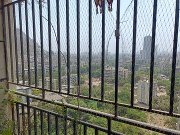 Balcony in 3.5 BHK Apartment at Shree Nandanvan homes, Kalwa – for Rent