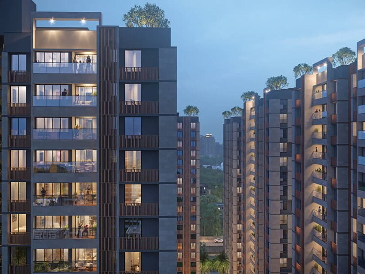 Exterior View, deep-indraprasth-shivanta 3 Bedroom 2400 Sq.Ft. Apartment In Ambli Road Ahmedabad 8912127