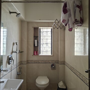 Attached Bathroom in 3 BHK Apartment at Silvery Dee  Apartment, Chimbai Village – for Rent