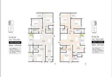 Floor Plan in 3 BHK Apartment at Modern Engrace Vista, Sarjapur Road – for Sale