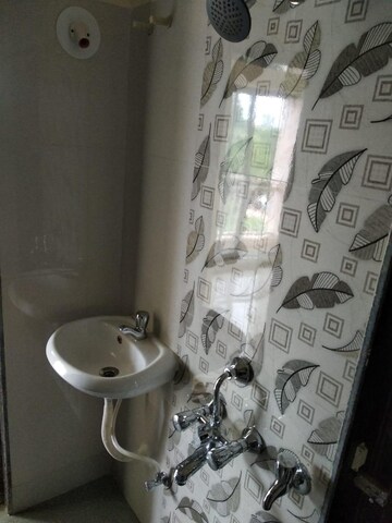 Bathroom in 1 BHK Apartment at Laabh Shubh Sanket Complex, Ghodbunder Road – for Rent