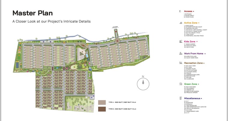 Master Plan, modern-soulace 4 Bedroom 3387 Sq.Ft. Villa In Sarjapur Road Bangalore 8912708